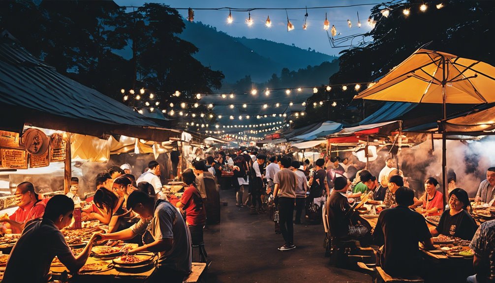 barbecue enthusiasts in mountains