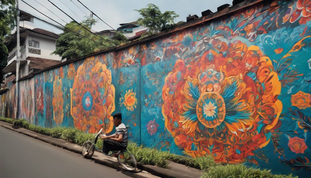 exploring mural art bandung