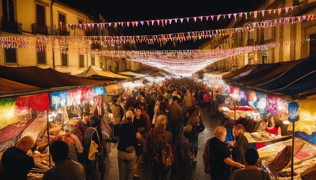 vibrant market atmosphere alive