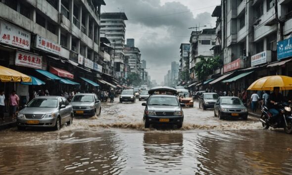 heavy rain causes flooding