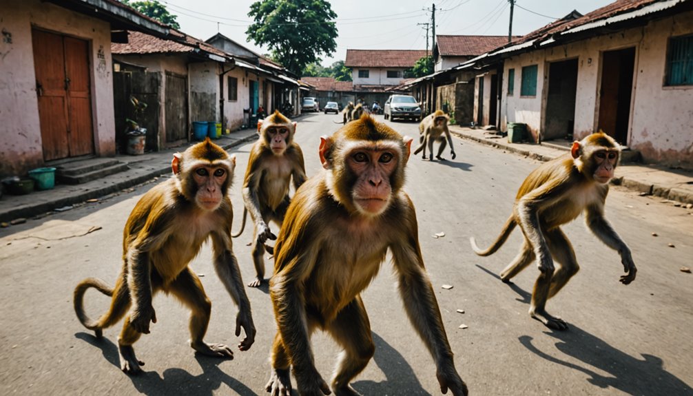 monkeys invade bekasi neighborhood