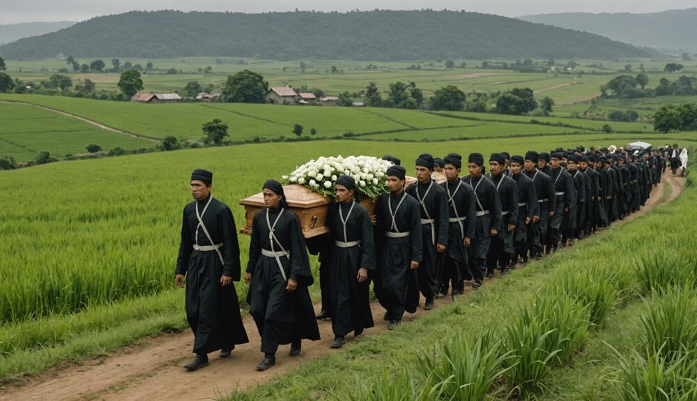 mutilation victim s funeral procession