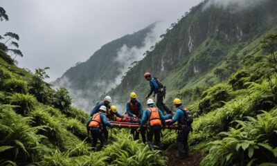 mountain rescue for climber